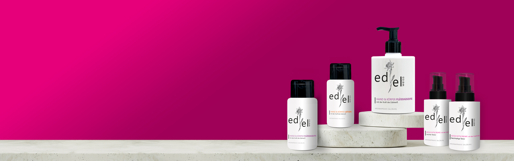 Edelweiss Kosmetik mit der Kraft des Edeilweiss Edelweiss Kosmetik für Gesicht und Körper: Lotion, Creme, Seife